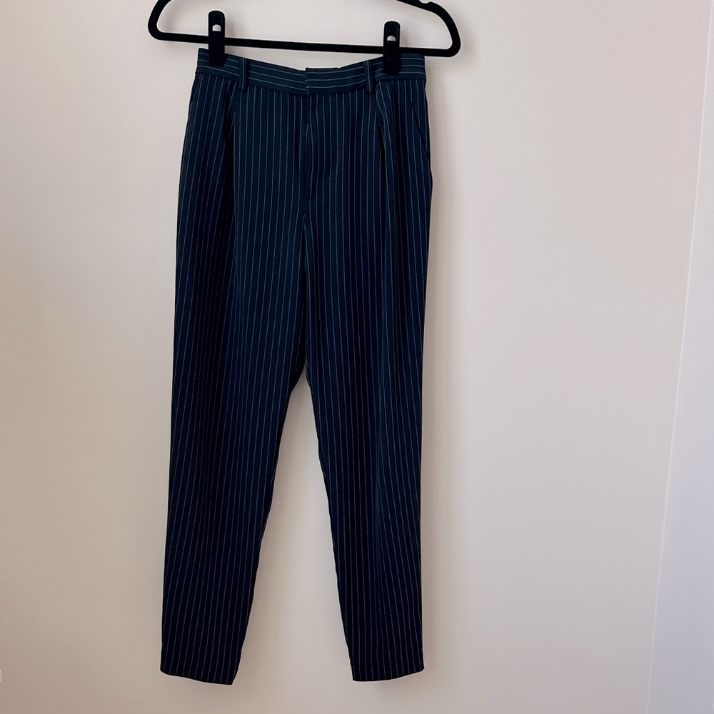 Uniqlo Navy Striped Trousers